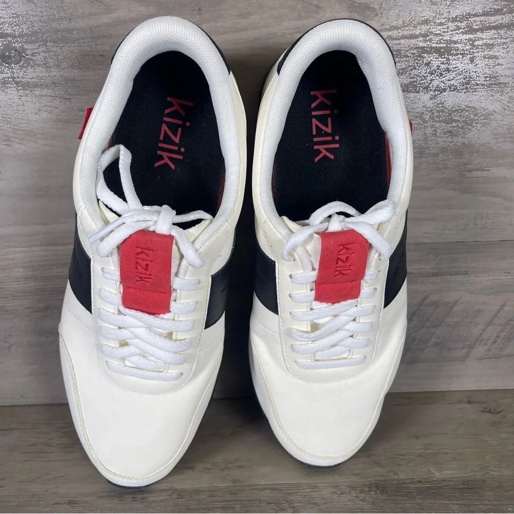 Kizik Milan Hands Free Unisex M9/W10.5 Optic White‎ Leather Athletic Shoes